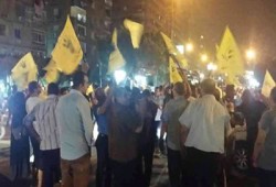 مسيرة حاشدة بالقرب من ميدان رابعة لدعم صمود طلاب الجامعات