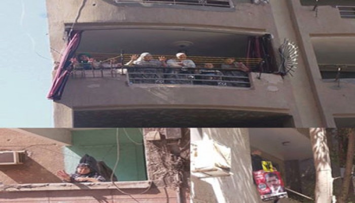 بالصور..تفاعل الأهالي مع مسيرة المعادي