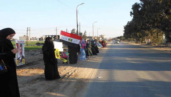 فيديو.. سلسلة بشرية بفاقوس استمرارًا لأسبوع العدالة