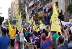 أحرار مدينة نصر ينددون بالمحاكمة الهزلية للمخلوع ويطالبون بالحرية للمعتقلات