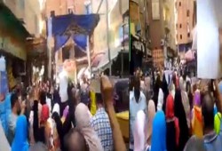 بالصور.. آلاف المواطنين بفيصل يتظاهرون ضد الانقلاب