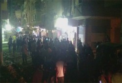 ثوار عين شمس يهتفون بالقصاص للشهداء في مسيرة ليلية