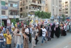 مسيرة شارع الهرم تنطلق من المساجد وتهتف ضد الانقلاب