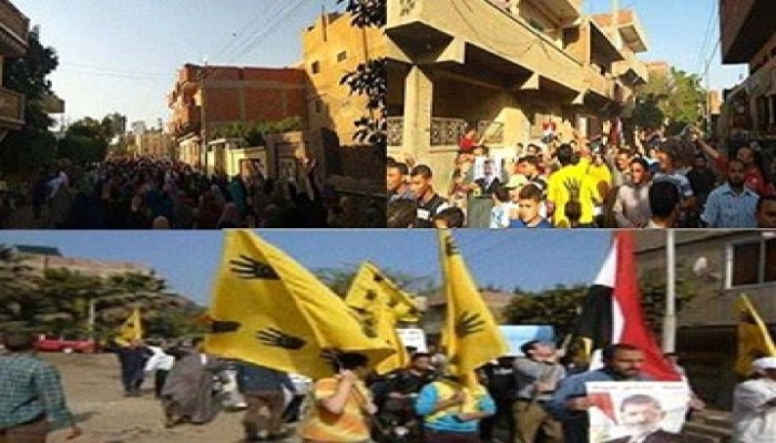 مسيرة صباحية بمنوف في جمعة"قسم الثورة وعهد الشهيد"