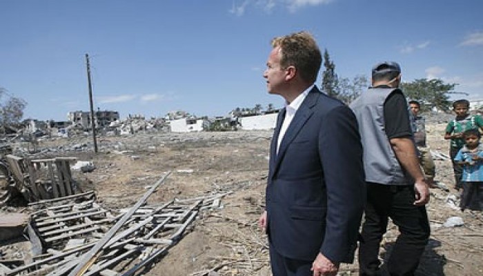 وزير خارجية النرويج يدعو إلى إنهاء الحصار وإعادة إعمار غزة