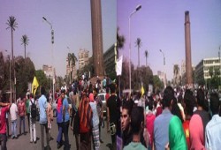 رعب الانقلابيين بجامعة القاهرة من تظاهر الطلاب