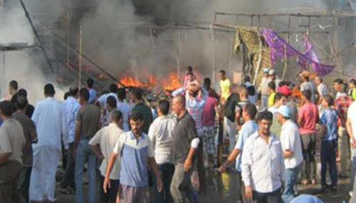 انقطاع الكهرباء يتسبب في احتراق محلات الألعاب بلوران بالإسكندرية