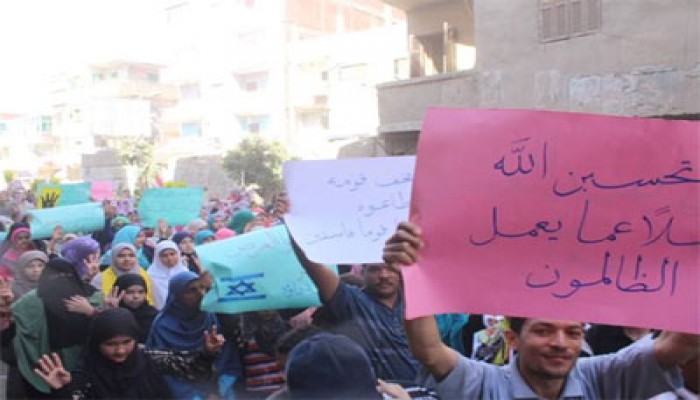 مباشر.. سلاسل بشرية لأحرار أبو حماد رفضًا لخراب الانقلاب