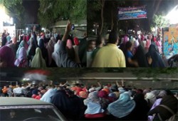 بالصور .. مشاركة نسائية كبيرة في مسيرة المعادي