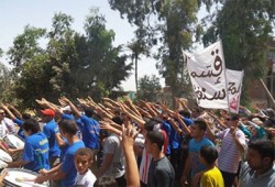 مسيرة بالإبراهيمية تتوعد بدحر الانقلاب واستعادة مكتسبات يناير