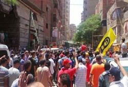 بالصور.. مظاهرات حاشدة بالمعادي في ذكرى المجزرة