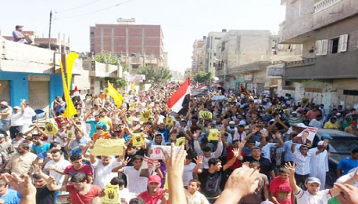 ثوار سيناء يتحدون الانقلاب بعدة فعاليات في ذكري مجزرة الفض