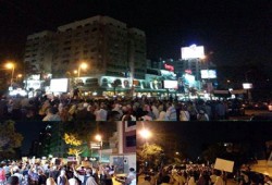 مسيرة ليلية حاشدة بمدينة نصر
