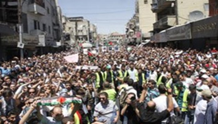 المظاهرات تجتاح الأردن نصرة لغزة