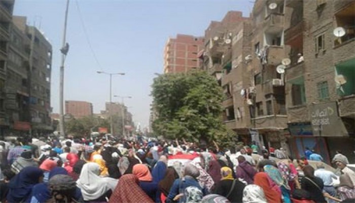 مسيرة عين شمس تتواصل بعد اعتداء ميليشيات الانقلاب