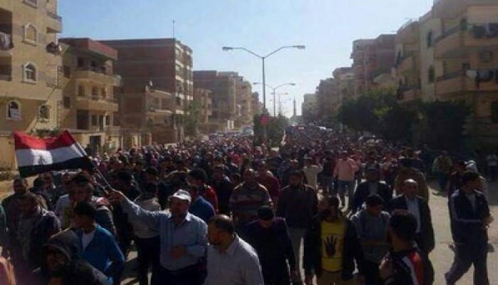 بالصور.. مظاهرة في أكتوبر عقب صلاة العيد