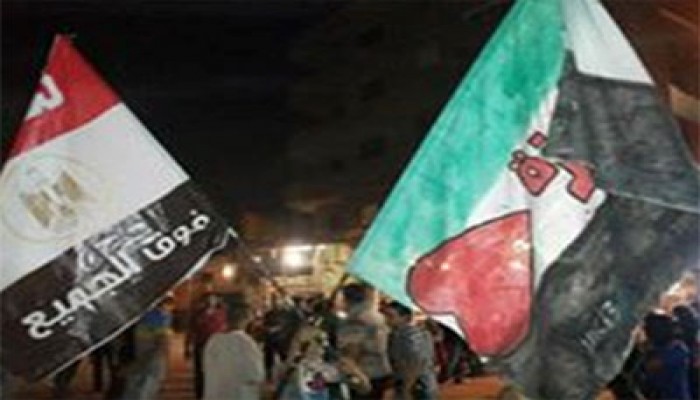 بالصور.. أعلام فلسطين تزين مسيرة ثوار حلوان