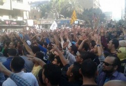 بالصور.. ثوارعين شمس ينتفضون في ذكرى مذبحة المنصة