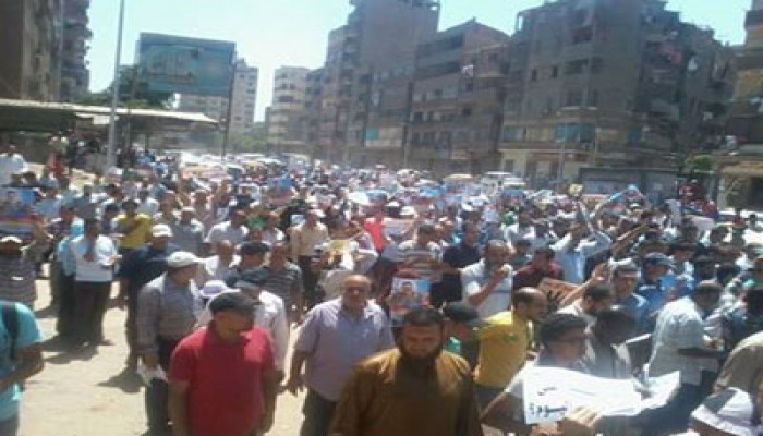 "المطرية" تنتفض للمطالبة بإسقاط حكم العسكر ونصرة غزة