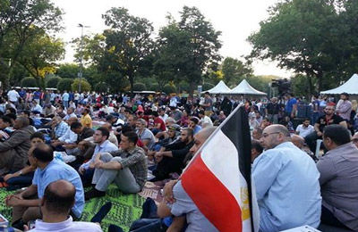 منصة رابعة واعتصام لرافضي الانقلاب باسطنبول في ذكرى الانقلاب