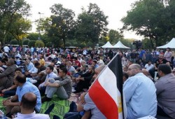 منصة رابعة واعتصام لرافضي الانقلاب باسطنبول في ذكرى الانقلاب