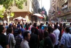 ثوار حلوان يواصلون مسيرتهم رغم اعتداء قوات الانقلاب