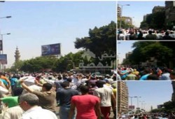 مسيرة حاشدة تطوف شوارع المهندسين وتتحدى قوات الانقلاب