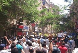 المعادي في مسيرة رافضة للانقلاب ضمن جمعة "سنحيا كرامًا"