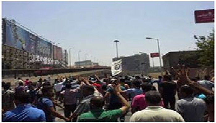 مسيرة من أمام الشبان المسلمين تتجه إلى ميدان التحرير