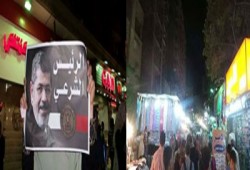 بالصور.. مسيرة ليلية حاشدة بحلوان