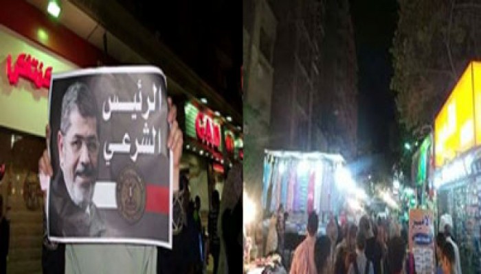 بالصور.. مسيرة ليلية حاشدة بحلوان