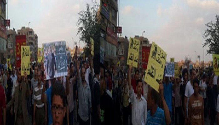 بالصور.. مظاهرة طلاب ضد الانقلاب بمدينة نصر