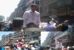 الجد والحفيد يقودان الهتاف ضد السفاح