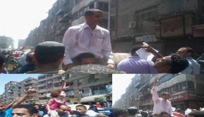 الجد والحفيد يقودان الهتاف ضد السفاح