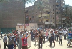 مظاهرة حاشدة بعزبة النخل في جمعة" مصر مش معسكر"