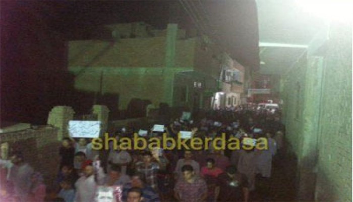 مسيرة كرداسة تندد بالانقلاب لمحاربته "الصلاة على النبي"