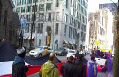 بالفيديو .. مظاهرة مصرية بكندا ضد الانقلاب العسكري