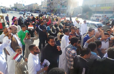 مسيرة حاشدة لأهالي "الضبعة" رفضًا للانقلاب ووثيقة العسكر