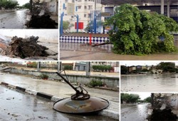 إصابة العشرات بسبب المنخفض الجوي في غزة