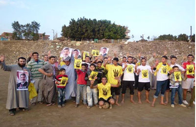 بالصور.. مباراة "ربعاوبة" لرفض الانقلاب بالمنوفية