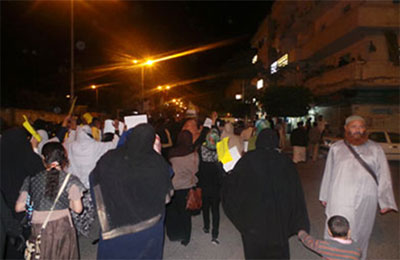 مظاهرات ليلية بمطروح تحيي صمود الرئيس