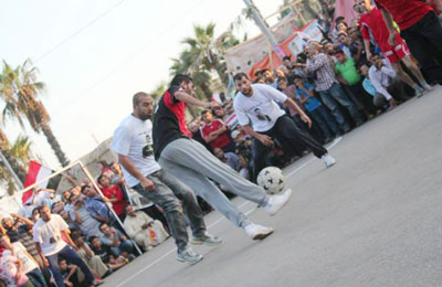 "النهضة" يهزم "رابعة العدوية" بخماسية في لقاء السحاب