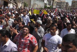 الفيوم تنتفض للمطالبة بعودة الرئيس مرسي ومحاكمة قتلة الساجدين