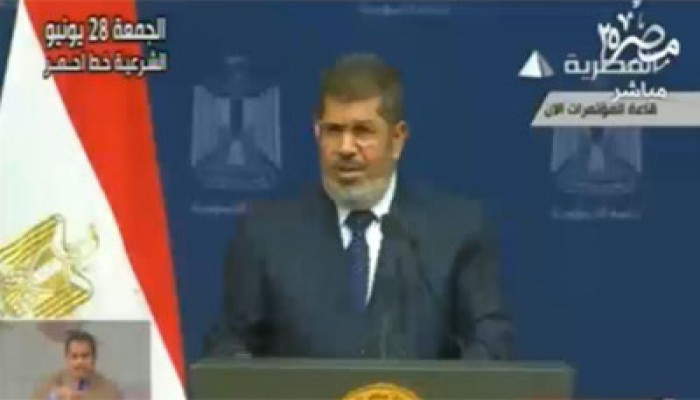 الرئيس مرسي: اجتهدت.. "وأصبت أحيانًا وأخطأت أحيانًا أخرى"