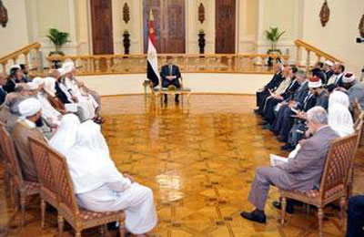 الرئيس مرسي يلتقي قيادات الائتلافات والهيئات الإسلامية