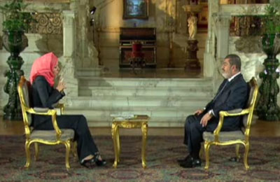 الرئيس مرسي لـ"الجزيرة": مصر ملك لأبنائها وثوارها عماد نهضتها