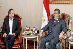 الرئيس مرسي يستعرض مع معاذ الخطيب تطورات الأزمة السورية