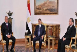 الرئيس مرسي بحث مع رئيس وزراء ليبيا سبل تدعيم العلاقات