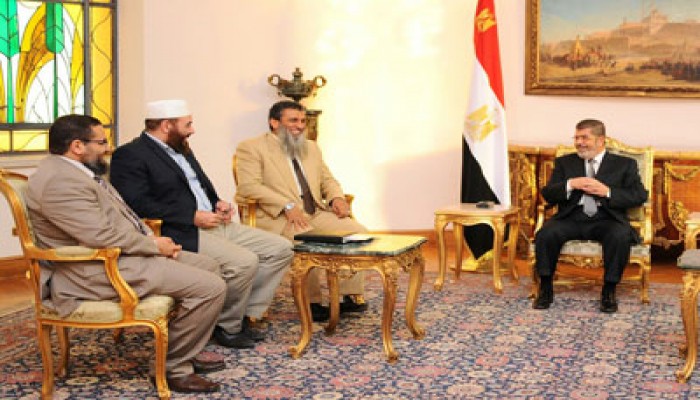 الرئيس مرسي يستقبل وفد حزب البناء والتنمية