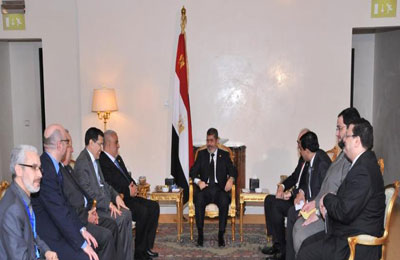 الرئيس مرسي يجري مباحثات مع رئيس وزراء المغرب